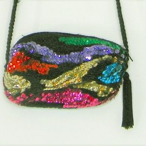RAINBOW SEQUINED CLUTCH